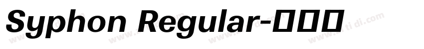 Syphon Regular字体转换